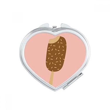 Imagem de Chocolate crocante, sorvete, coração, espelhado, viagem, ampliação, portátil, bolso para maquiagem