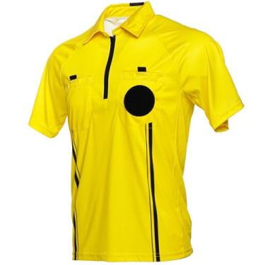 Imagem de Camiseta de árbitro de futebol Murray Sporting Goods USSF Pro Style - Manga curta | Camisa oficial amarela de árbitro de futebol, Amarelo, Small