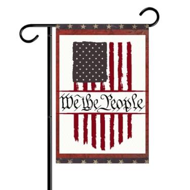 Imagem de Bandeira de jardim We the People #G1785 12x18 - Dupla face - Alta qualidade