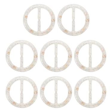 Imagem de PATIKIL Clipe de anel de cachecol, clipe de camiseta redonda de resina anel moderno cachecóis fivela para decoração de roupas femininas, 2", Resina, Liga metálica.