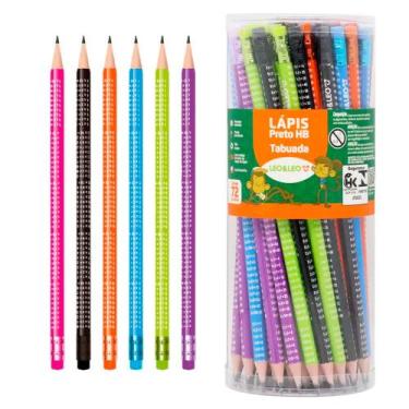 Imagem de Lápis Preto De Escrever C/ Borracha Tabuada Pote 72 Unidades Lapis - L