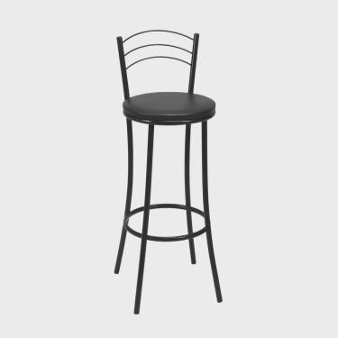 Imagem de Banqueta para Cozinha Alta Pintada Preta Bp26/a - A101