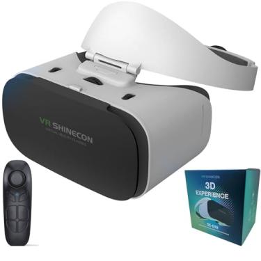 Imagem de Headset VR Telefone Com Controle, Óculos VR 3D TV, Filmes E Videogames, Fone Ouvido Realidade Virtual Para IPhone/telefone Android Compatível De 4,7 A 7,1 Polegadas(B03)