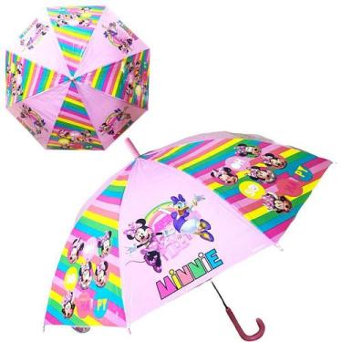 Imagem de Guarda Chuva infantil Sombrinha da Minnie Mouse abertura Automática Re