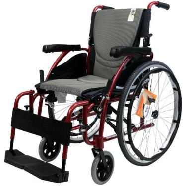 Imagem de Cadeira de rodas ergonômica Karman em assento de 45 cm, Red Frame, Universal