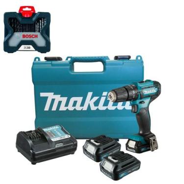 Imagem de Parafusadeira/Furadeira Makita 12V Hp333Dwye + 2 Baterias
