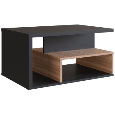 Imagem de Mesa De Centro 1 Nicho E 1 Prateleira B92 Preto Montana Novam Preto Montana