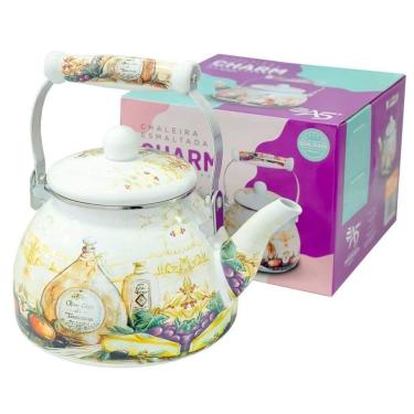 Imagem de Chaleira Esmaltada Bico De Ganso Retrô Italiana Vintage 2,5l