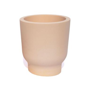 Imagem de Vaso Decorativo Garrafa Invertida Lisa 8cm Cimento Artesanal Palha