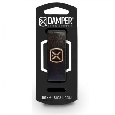Imagem de Damper Em Couro E Tag Em Metal Preto Dsmd02