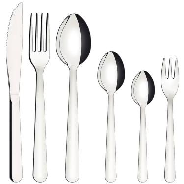 Imagem de Faqueiro 60 Peças Tramontina Malibu Em Aço Inox Inox