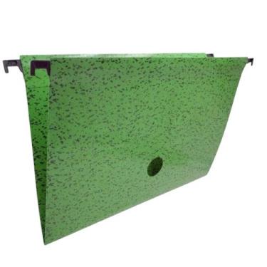 Imagem de Pasta Suspensa Marmorizada Verde Haste PVC Plastificada 10 Un - TP Pas