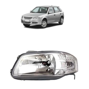 Imagem de Farol Gol Parati Saveiro G4 2006 2010 2011 2012 Cromado Lado Esquerdo 