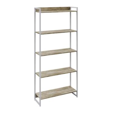 Imagem de Estante Dynamica 80x30x187cm C/05 Prateleiras Carvalho / Est.branca Carvalho / Est.branca
