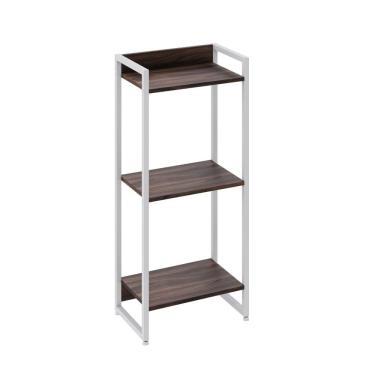 Imagem de Estante Dynamica 45x30x104cm C/03 Prateleiras Nogal / Est.branca Nogal / Est.branca