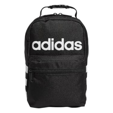 Imagem de adidas Santiago Lancheira térmica para mulheres e homens, caixa térmica para recipiente de alimentos com bolso de malha, Preto/Branco/2.0, One Size, Santiago Lancheira térmica para mulheres e homens