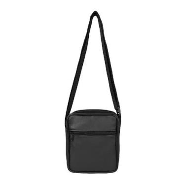 Imagem de Bolsa Masculina Shoulder Bag Pequena Transversal Em Couro Legítimo - L