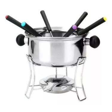 Imagem de Conjunto Para Fondue Em Inox Com 10 Peças 1 Litro Garfo - Imporiente