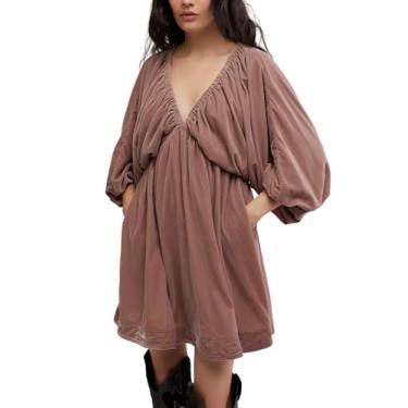 Imagem de Free People Mini de veludo Portia feminino, Flor de inverno, M