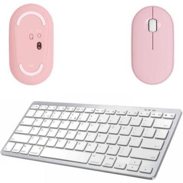 Imagem de Mouse Rosa/Teclado Bluetooth para Xiaomi Pad 5 11" - BD Net Collection