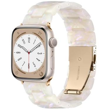 Imagem de Pulseira de relógio compatível com resina Lerobo Apple 44 mm 45 mm 46 