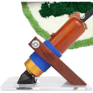 Imagem de Kit De Tosquiadeira De Carpete Apenchren, Máquina De Aparador De 200 W Com Suporte Anexado Para Tufagem/tecelagem, 6 Velocidades Ajustáveis, Com 2 Acessórios De Pente Móvel