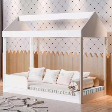 Imagem de Cama Casa Castelo MDF Infantil Estilo Montessori Segura Durável - Anyb