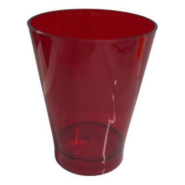 Imagem de Copo Rubizinho 200ml Acrílico - 100 Unidades - Papermix, Vermelho tran