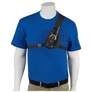 Imagem de RCH-103 Radio Chest Harness Shoulder Radio Holster Chest Pack an Adjustable Depth Radio Pouch for Small Motorola Talk About Two-Way Radios and Walkie Talkies. Made in USA by Holsterguy. Black