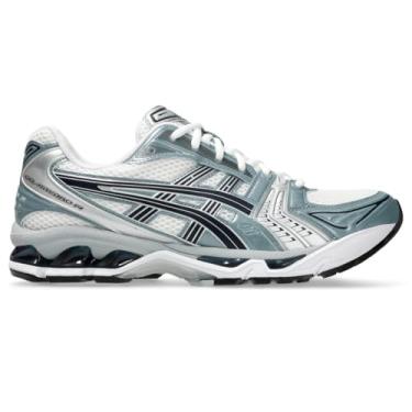 Imagem de ASICS Gel-Kayano 14 Tênis, Branco/cinza fiorde, 9.5 Wide Women/8.5 Men