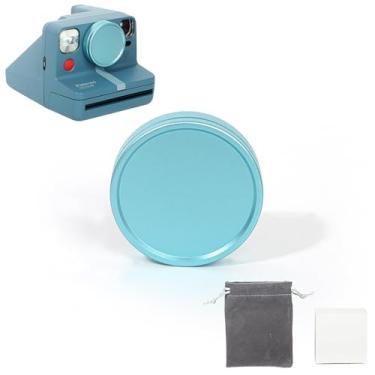 Imagem de HIYQIN Tampa de lente para Polaroid Now 3rd/Now+ Gen 2nd/3ª, capa de lente de liga de alumínio para agora 3ª/agora+ 2ª/3ª câmera instantânea, à prova de poeira e resistente a arranhões - azul