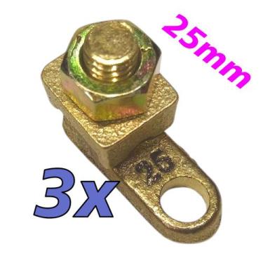 Imagem de Kit 3 Terminal de Pressão Sapata Botinha para Cabo 25mm Reforçado - 3M