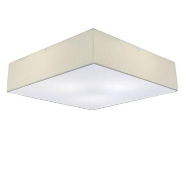 Imagem de Plafon Quadrado Vivare Md-3052 Cúpula em Tecido 60x60x15cm - Bivolt, B