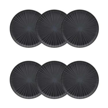 Imagem de Jogo de 6 Pratos Sobremesa 20 Cm Oxford Flat Ônix