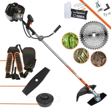 Imagem de Roçadeira Cortador de Grama À Gasolina Multifunções Terra GRH520 52cc 