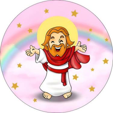 Imagem de Capas Painel Mini Redondo Mesa Religioso Infantil Decoração - NoBrand,