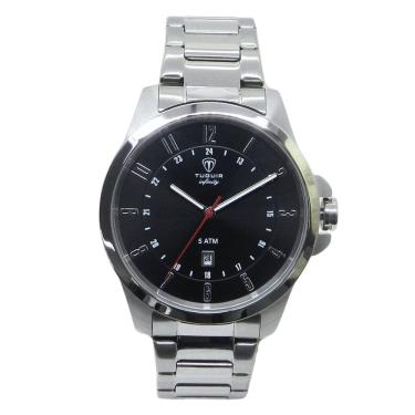 Imagem de Relógio Masculino de Aço Tuguir Analógico Infinity 6117H Prata e Preto