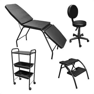 Imagem de Kit Completo Clínica Estética: Maca Mocho Escada e Carrinho