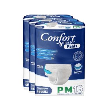 Imagem de Fralda Geriátrica Confort Master Pants Jumbo Incontinência, 3, P/M