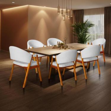 Imagem de Kit 2 Cadeira De Jantar Estofada Essencial Linho Divini - Las Patitas,