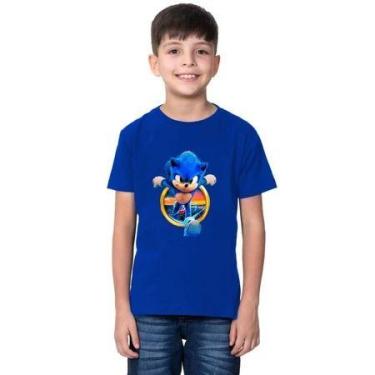 Imagem de Camiseta Moda Infantil 100% Algodão  Estampada Sonic - loja dinka, 4, 