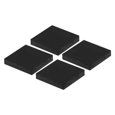 Imagem de Almofadas antivibração de borracha, 4 peças de tapetes autoadesivos de isolamento de vibração 5 x 5 x 1 cm para ar-condicionado HVAC, compressor de ar, lavadora, secadora, preto