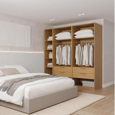 Imagem de Guarda-Roupa Modulado 3 Peças sem Portas Jade CabeCasa MadeiraMadeira 