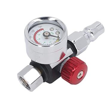 Imagem de Pulverizador de tinta regulador de pressão de ar regulador de ajuste rápido 0 a 10BAR plástico metálico para pistola de pulverização