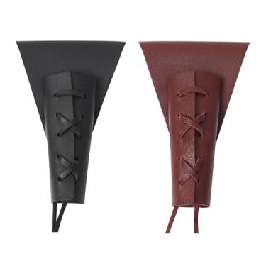 Imagem de Cinto de espada com suporte de adaga com laço, sapo de espada de estilo medieval, coldre de espada de couro ajustável para cosplay de fantasia, acessório de bainha de cinto e acessórios renascentistas