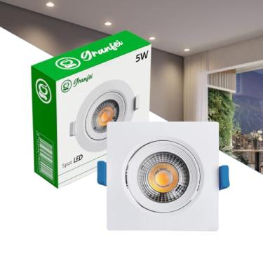 Imagem de KIT10 SPOT LED 5W BRANCO QUADRADO BRANCO FRIO 6500K