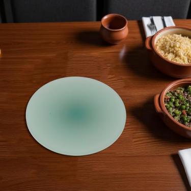 Imagem de Generic 1 peça de porta-copos redondo de acrílico verde 9,5 x 9,5 x 0,3 cm