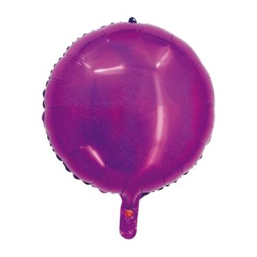 Imagem de BALAO HOLOGRAFICO REDONDO C/CANUDO PINK 18"