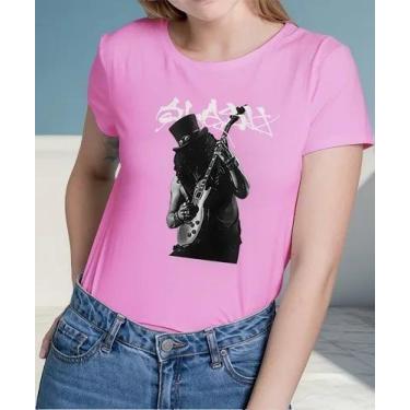 Imagem de Camiseta Camisa Adulto Masculina Feminina Algodão De Rock Slash Guitar