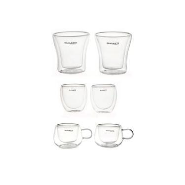Imagem de Kit Copos para Café Chá Licor Parede Dupla 6 Peças Bugatti